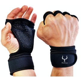 Bullstep Fitness Gloves Men and Women with Wrist Brace Gym Gloves for Weight Sports, Crossfit Grips, Pull Up Bar, Training, Bodybuilding
