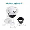 Allvent 3 inch ABS Adjustable Air Vent White Round Soffit