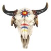 Ebros 7.5"W Southwestern Indian Spirit Sun Dreamcatcher Bull Skull Wall