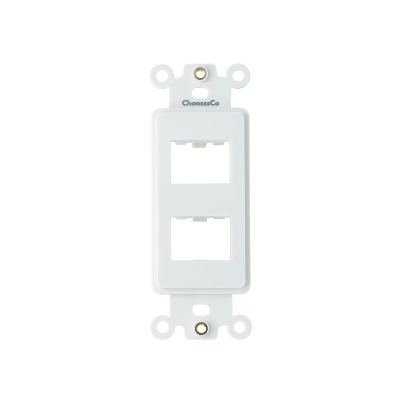 ChaosssCo 2-Port Decorator Insert with Nut, Wall Plate Adapter for