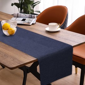 Waterproof Table Runner, Table Runners Modern, Table Runners Decorative Waterproof, Table Runners Outdoor, Waterproof Table Runners Modern for Kitchen Dining Room Party (40*140 cm, Navy Blue)