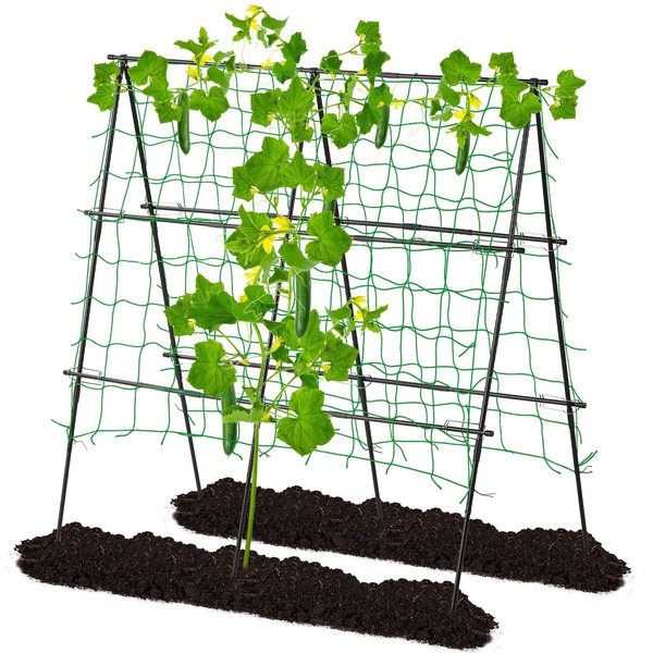 Lalahoni Cucumber Garden Trellis A Frame Trellis for Raised Bed,