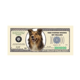 American Art Classics Collie Dog Million Dollar Bill - (Pack of 25) - Best Gift Or Keepsake for Collie Lovers