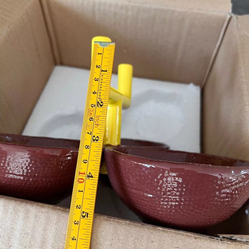 Boston Warehouse Touchdown 3 Section Football Condiment Server bowl Hand