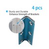 sourcing map 4pcs Angle Bracket Metal 80x20mm Corner Fastener L