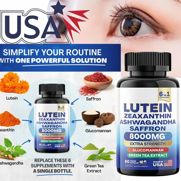 6-in-1 Zeaxanthin and Lutein | 60 Softgels | Eye Health
