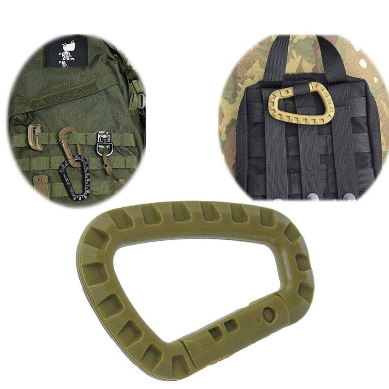 Wolike 5 Pcs Tactical Carabiner Clip D Shape High Strength
