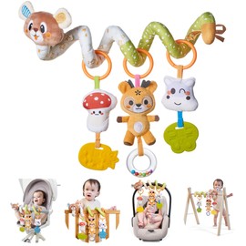 Activity Spiral with Pendants - Pram Toy for Grasping and Playing - Baby Toy for Bed, Playpen, Baby Seat, Car Seat - Motor Sound Toy for Babies from 0 3 6 12 Months