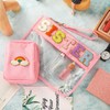 SUILU 2 Pcs Cosmetic Makeup Bag with Chenille Letter Patch,with