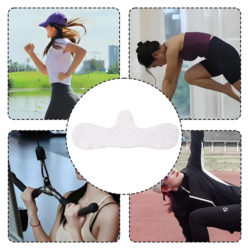 Katyjun Pack of 4 Bra Inserts Cotton Sweating, Reusable Anti-Sag