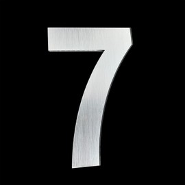 BetLight House Numbers-5 Inch High Self-adhesive Stainless Steel Modern Home Address Numbers or Mailbox, Door Numbers/Silver 7