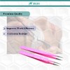 Set of 8 Stainless Steel Tweezers Kit Nippers for Eyelash