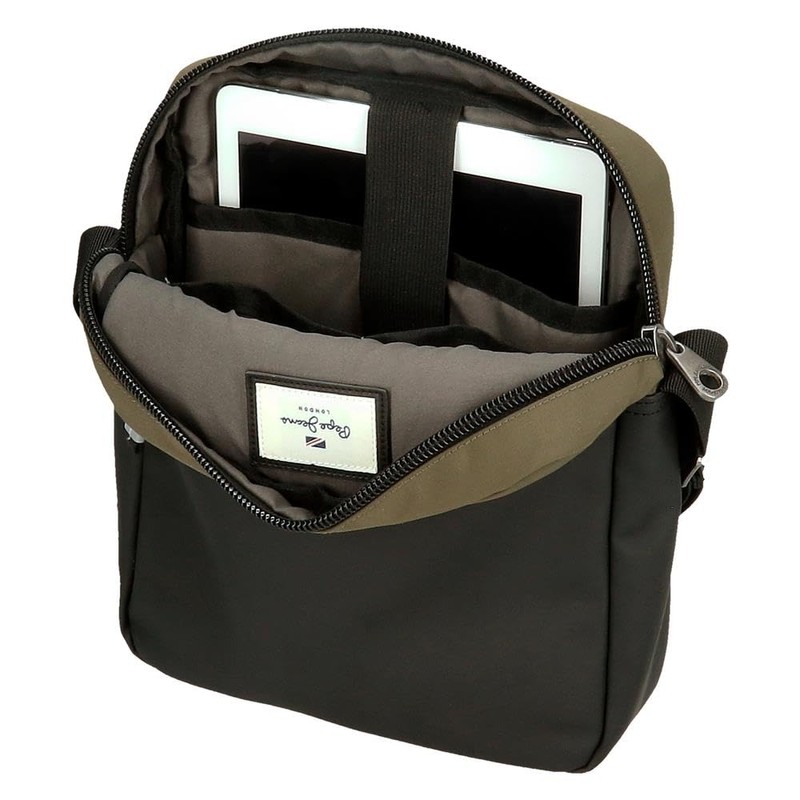 Pepe Jeans Jarvis Handbag, dark green, Tablet Messenger Bag