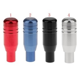 ULTECHNOVO Modern Aluminum Alloy Car Gear Shift Head Black Automatic Transmission Fit Comfortable Grip 3 Size Adapters Included