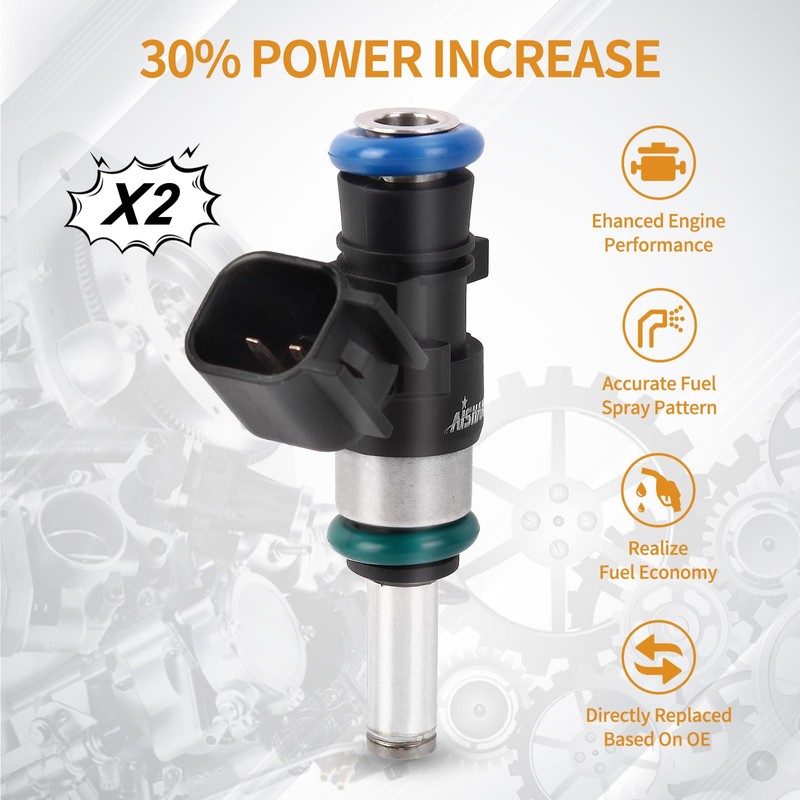 AISHAN 2PCS Fuel Injectors 4 Holes Compatible with Polaris General