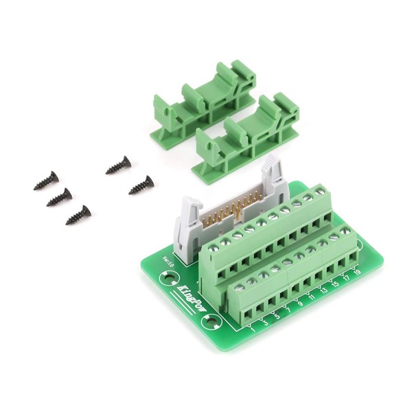 Keenso IDC20P Breakout Board, DC20P 20-Pin Pin Header Breakout Board