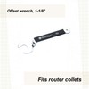 Woodriver 1-1/8" Offset Router Collet Wrench For Porter Cable Routers