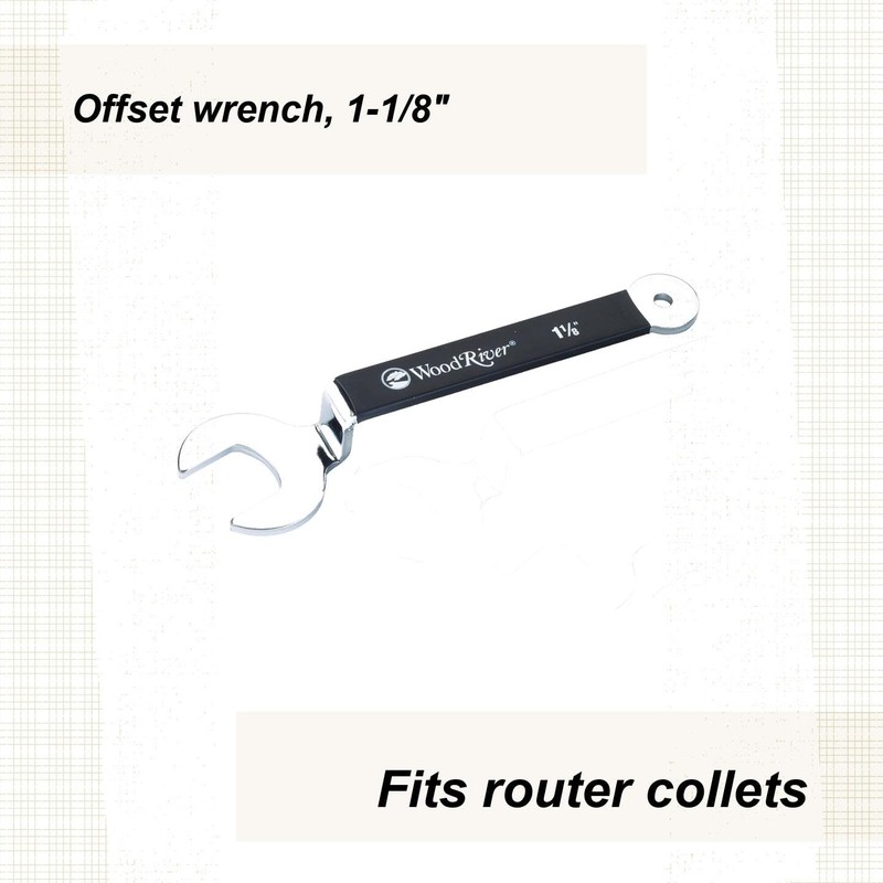 Woodriver 1-1/8" Offset Router Collet Wrench For Porter Cable Routers