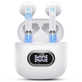 Wireless Earbuds, Bluetooth 5.3 Headphones Mini Wireless Headphones In Ear with ENC Noise Cancelling Mic, 42H Bluetooth Earbuds with HiFi Stereo Bluetooth Earphones Sport IP7 Waterproof, LED Display