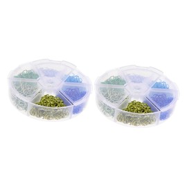 TEHAUX 2sets 2 Box Jewelry Making Craft Jump Rings Open Jump Rings for Necklace Bracelet Connecting Durable Accessories for DIY Jewelry Projects Convenient Storage 2box*2