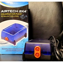 Penn-Plax PENN PLAX AIR-TECH 2K4 UP TO 65 GALLON  AQUARIUM PUMP  DUAL OUTLET