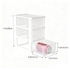 Gonice Small 3 Drawer Storage Organizer, White Plastic Drawer Storage,