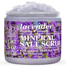Colección del Mar Muerto Lavanda Sal Exfoliante – Exfoliante Corporal para Mujeres – Hidratante y Nutritivo para la Piel – con Aceites Puros y Mineral