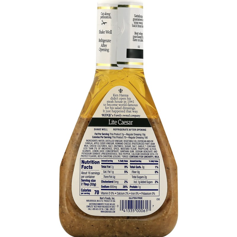 Ken's Steak House Lite Ceasar Dressing (16 Fl Oz (Pack