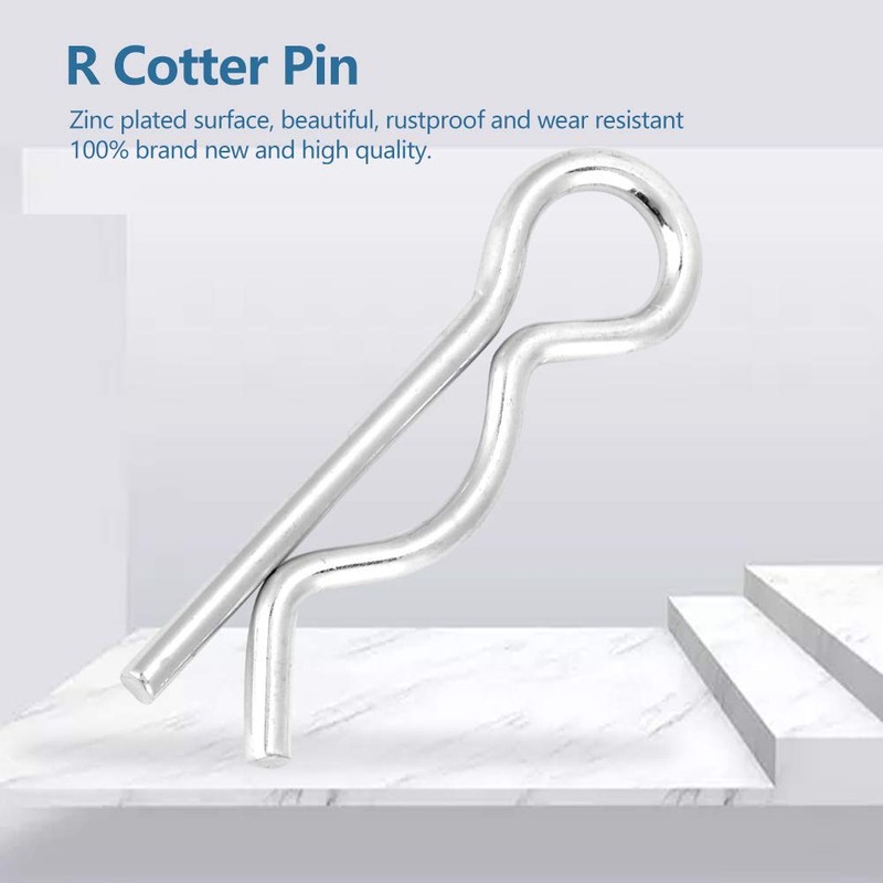 Akozon R Clips Splint Securing Pin Mounting Clip Bright Galvanised