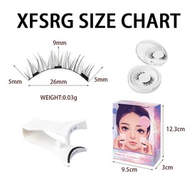 XFSRG Magnetic Eyelashes Natural Look Reusable Magnetic Eyelash Set with Applicator No Glue Required Eyelashes Magnetic Easy to Wear and Remove