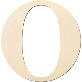 YRONTY 12 Inch Wooden Letters O, 1/5 Inch Thick Blank Unfinished Wood Letter Wooden Sign Board for Painting, Craft and Home Wall Decoration