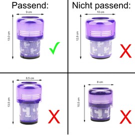 M&M Smartek 2 x Replacement Filters for / Compatible with Dyson V11 V15 SV14 SV22 Absolute Animal Detect Cyclone Extra Pro Torque Drive - Washable - Replaces Parts No Like 970013-02