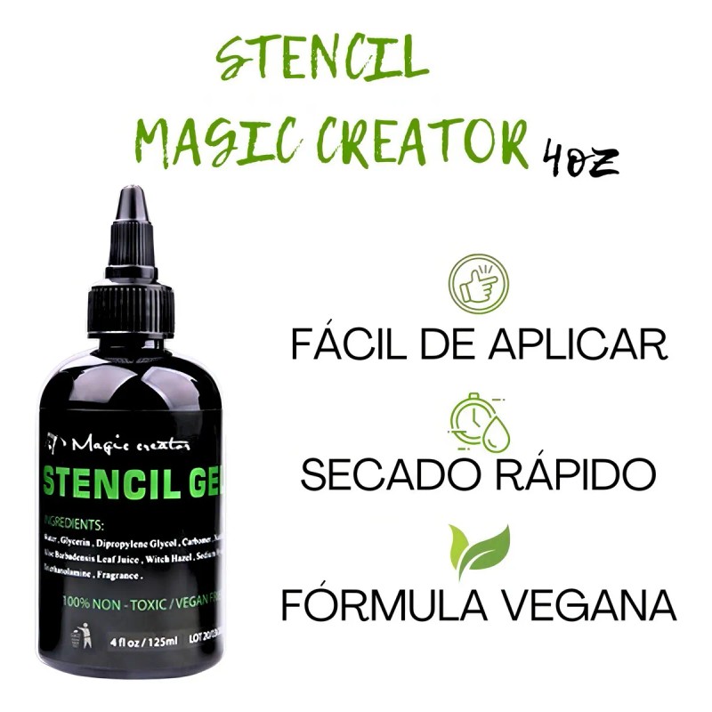 Pega Stencil Gel Transfer Hectográfico De Tatuaje 4oz 125ml