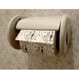 Unbekannt bedrucktes Toilettenpapier Hochzeit Box 10cm