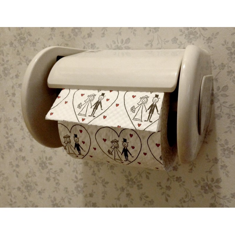 Unbekannt bedrucktes Toilettenpapier Hochzeit Box 10cm