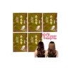 12 Sobres Shampoo Tinte Cubre Canas Jengibre Ginseng Natural