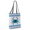 CafePress Blue Crab Striped 18"x18" Reusable Grocery Shopping Sling Tote