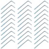 QWORK Screw Hooks Straight with Slotted Hook Screw Galvanised L-shaped