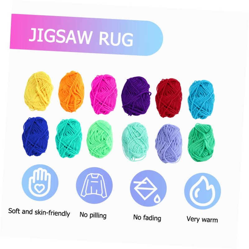 Gadpiparty 12Pcs Handmade Knitting Wool Yarn Soft Durable DIY Crafting