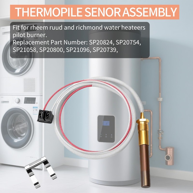 Thermopile Senor Assembly Replacement Fit for Rheem Ruud Richmond Water