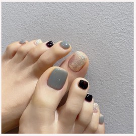 MISS MUMU Nail Tip, 24 Pieces, Nail Tip, Short, Spring, Summer, Simple, Cute, Popular, Nail Seal, Bride Nail, Glossy, False Nails, Coming of Age Ceremonies, Weddings, School Entrance Ceremonies