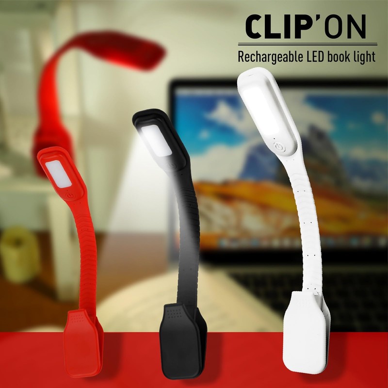 RADIXIUM LED Rechargeable Book Light for Reading in Bed -