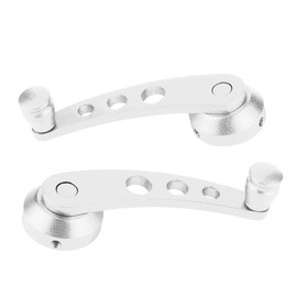 Window Cranks, Crank, Qiilu Car Window Handle Riser, Universal Window Winder Glass Cranks Aluminium Alloy Riser Handle Car Refitting (Silver)