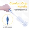 Superio Bottle Brush Scrubber Long, Blue and White Baby Bottle