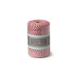 Burgon & Ball Sophie Conran Striped Garden Gift Wrapping Twine, 200 Meters Length, Red/White