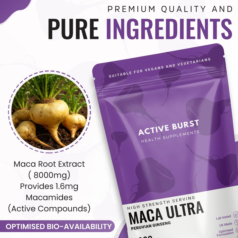 MacaRoot Ultra – Maca Root Capsules 8000mg | Peruvian Ginseng