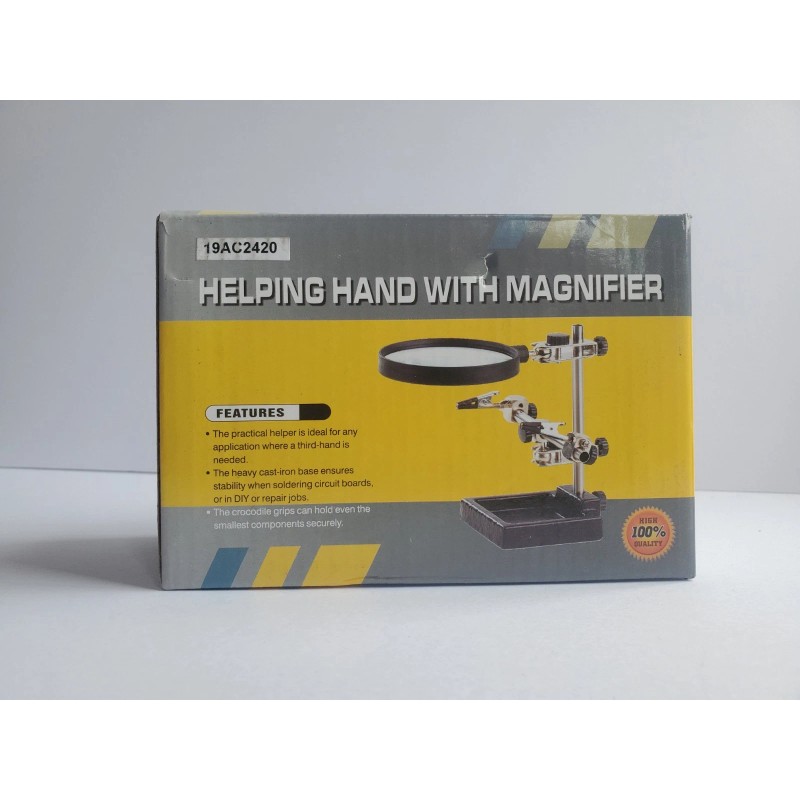 Duratool Third Hand Soldering Iron Stand Helping Clamp Vise Clip