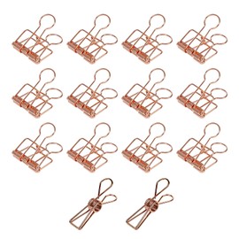 TRASEXTRA Binder, Stainless Steel Binder, Various Sizes Office Binder, Cute Binder, School Personal File Organizing Sorting Professional Work Sewing with (Big, Rose Gold)