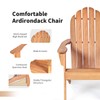 Giantex Adirondack Chair Outdoor Wooden W/Ergonomic Design Acacia Chair for