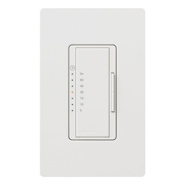 Lutron Maestro Countdown Timer Switch for Fans and Lights, 3A/150-Watt LED Bulbs, Single-Pole/Multi-Location | MA-T51MN-WH | White